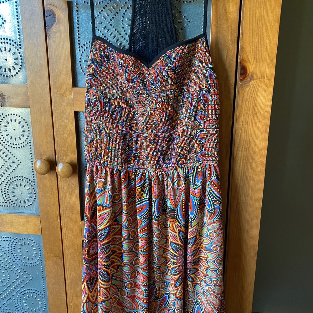 Multi-color spaghetti strap dress